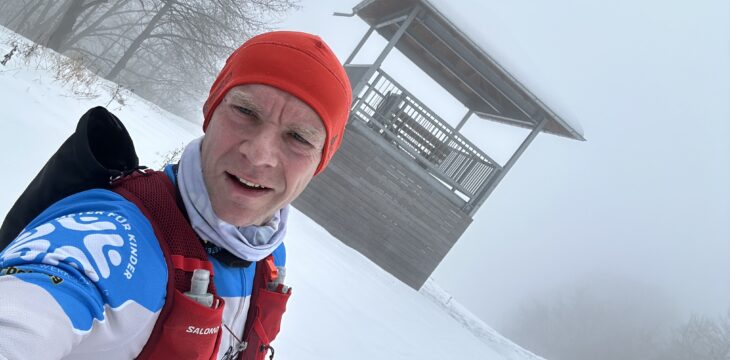 Winterbedingungen beim Tunnelweg-Teufelskanzel-Trailmarathon